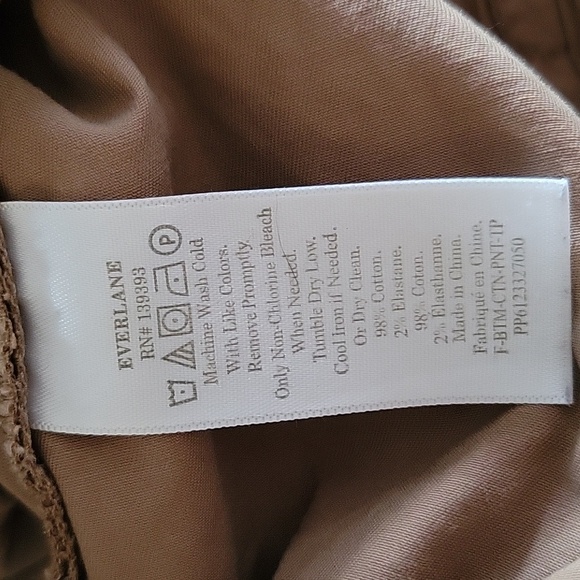 Everlane Tan Joggers Cropped Pants Lightweight Stretch Waist Size 2 - Picture 5 of 5